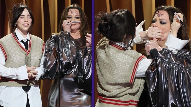 Billie Eilish Signs Melissa McCarthy's Face During SAG Awards