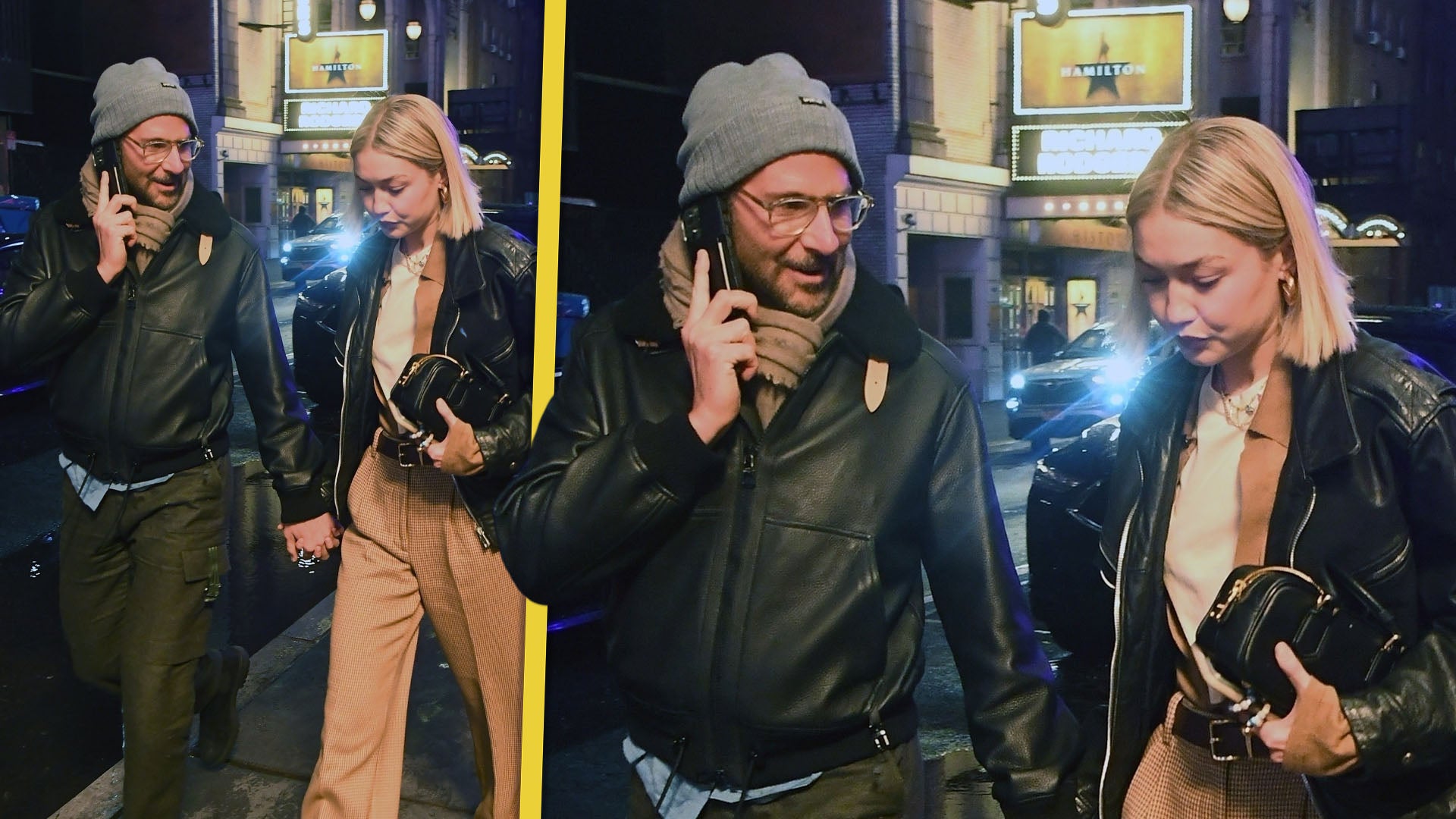 Gigi Hadid and Bradley Cooper Match in Black Jackets and Hold Hands During NYC Date Night