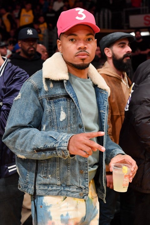 Chance the Rapper at lakers game