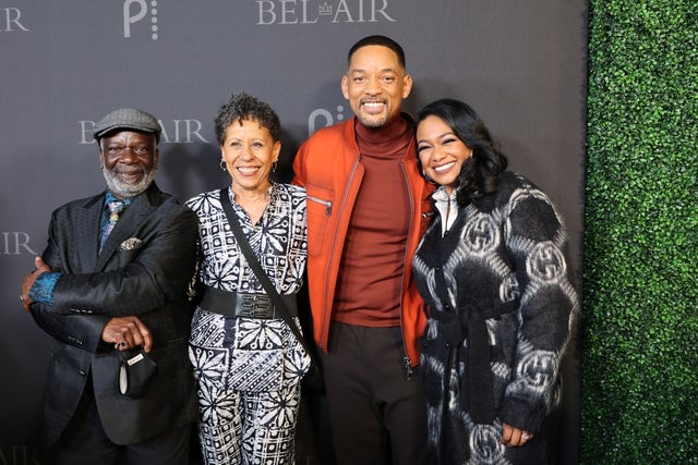 Joseph Marcell, Vernee Christell Watson-Johnson, Will Smith, and Tatyana Ali