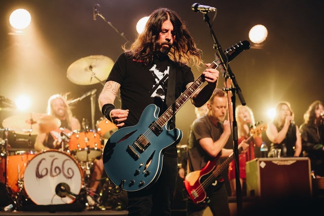 Taylor Hawkins, Dave Grohl and Nate Mendel of Foo Fighters